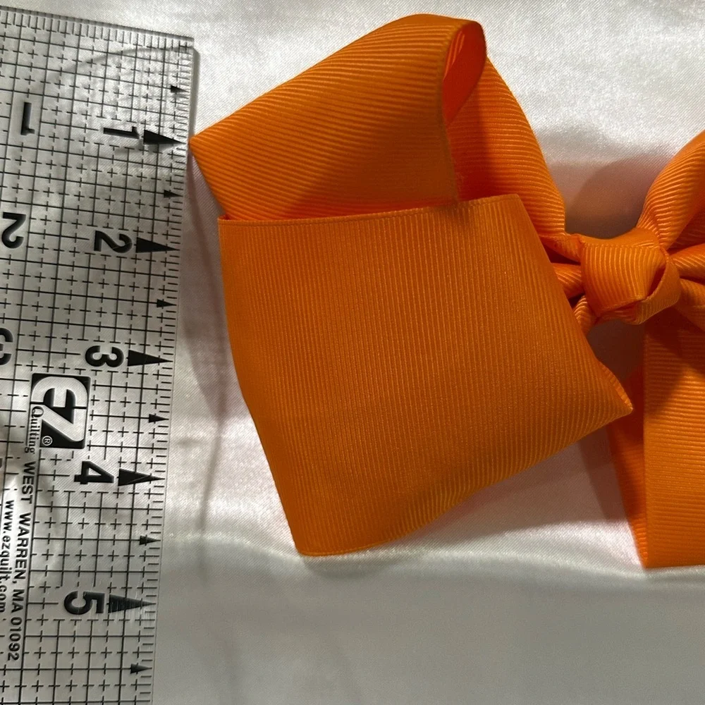 Large Orange Grosgrain Bow Hair- bundle & save on shipping